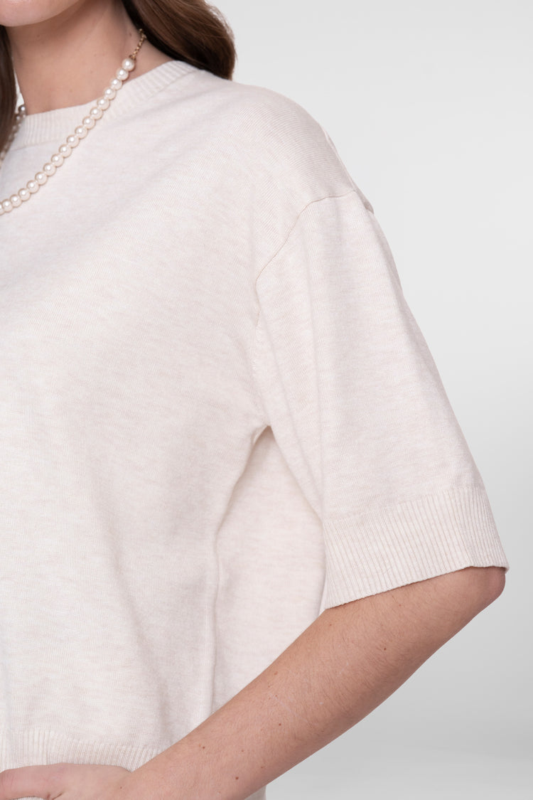 Geisha losvallende beige trui