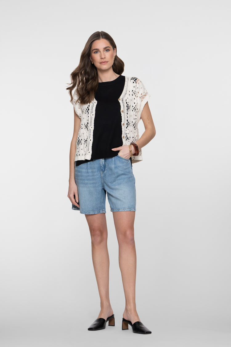 Geisha basic top zwart