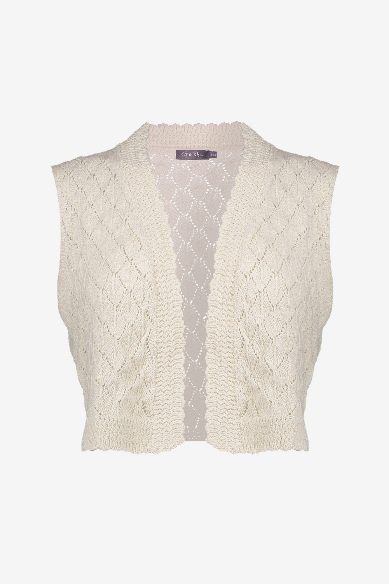 Geisha dames gilet ajour brei