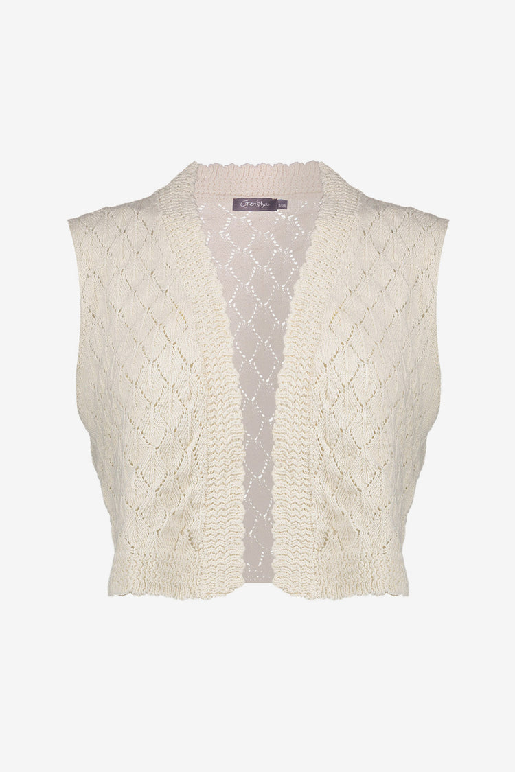 Geisha dames gilet ajour brei