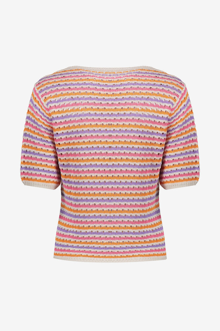 Geisha kleurrijke ajour pullover