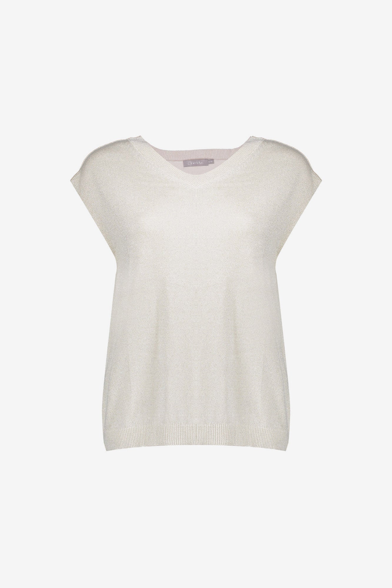 Geisha lurex top met V-hals