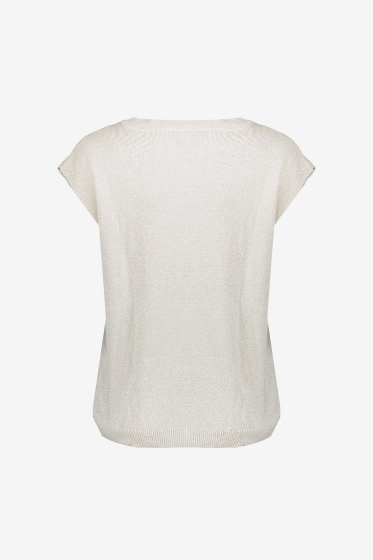 Geisha lurex top met V-hals