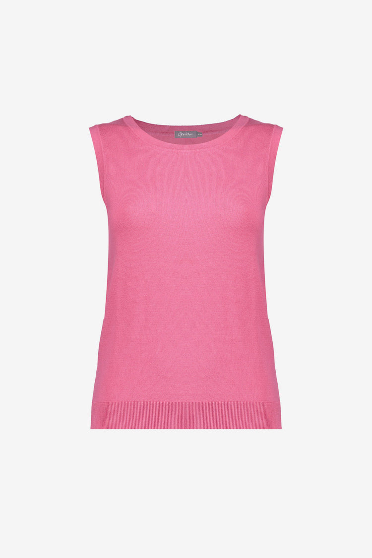 Geisha mouwloze top in roze