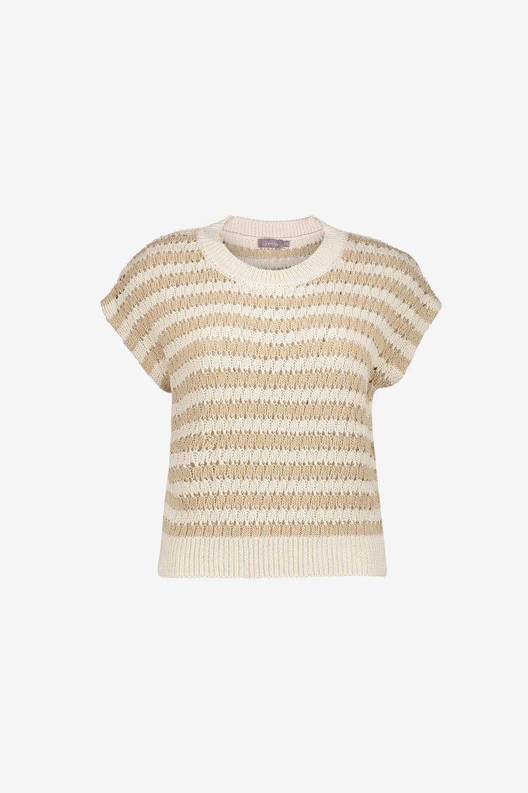 Geisha pullover met streeppatroon