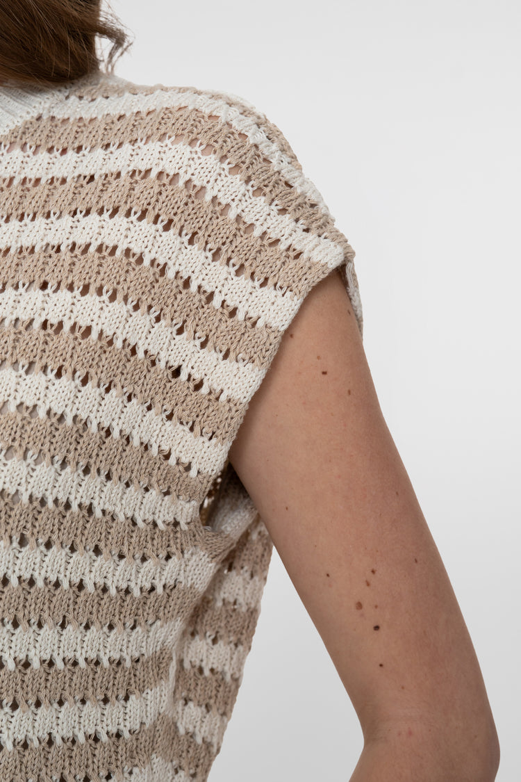 Geisha pullover met streeppatroon