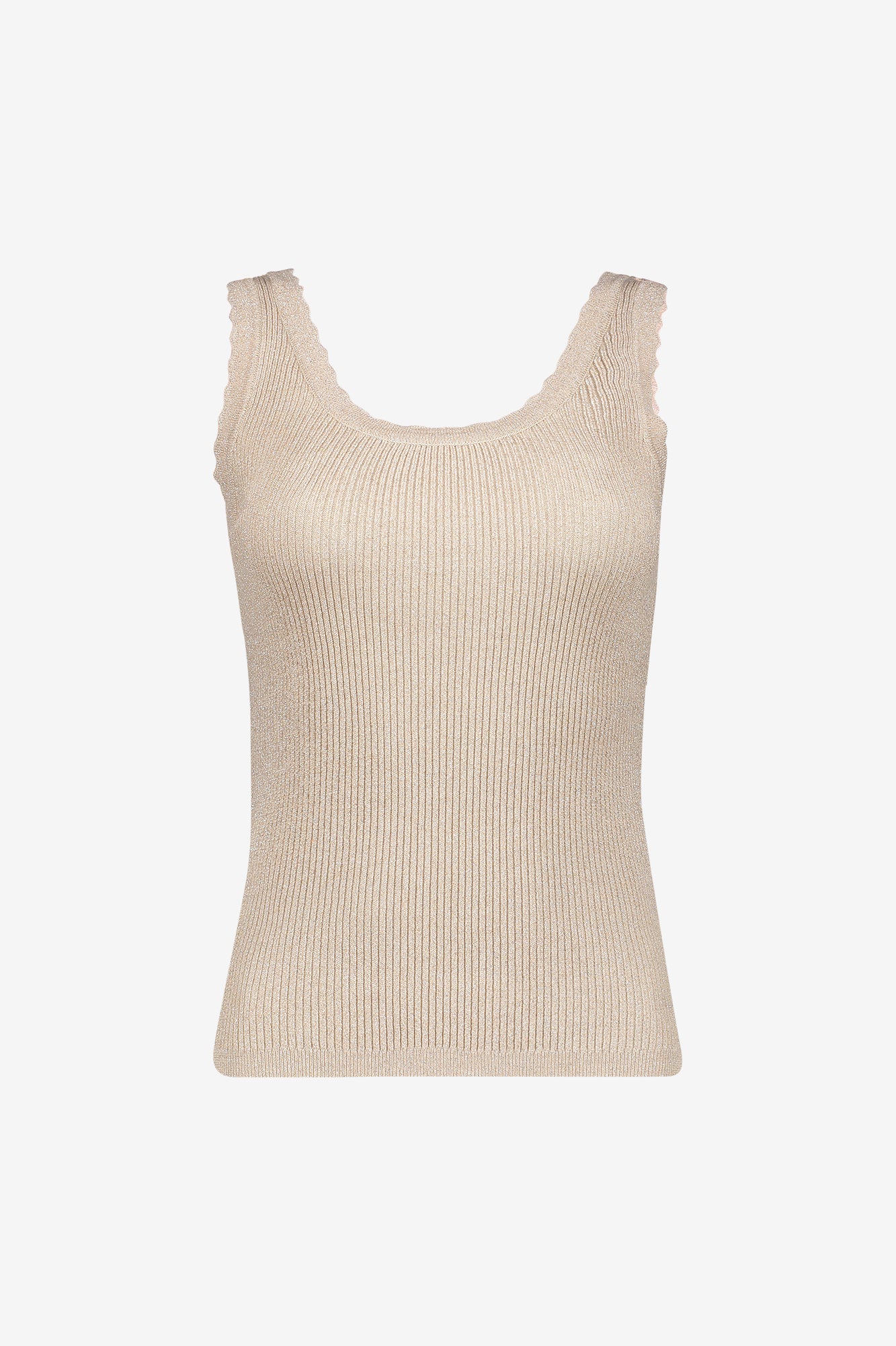 Geisha ribgebreid singlet met lurex