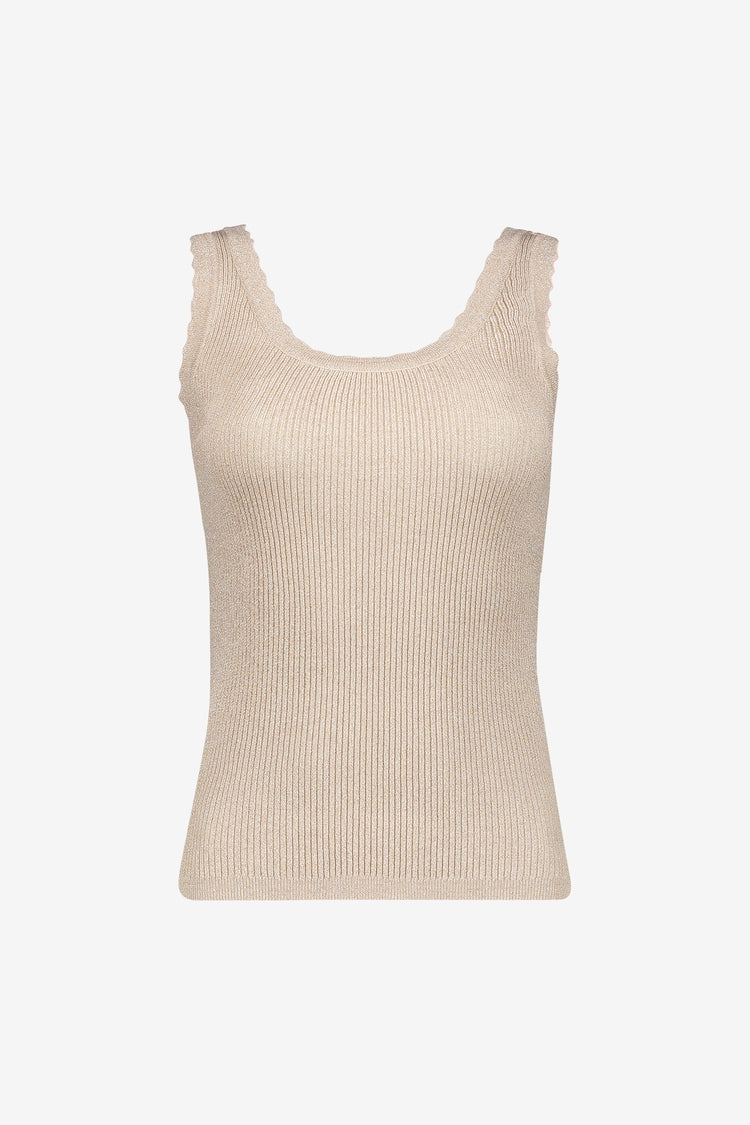 Geisha ribgebreid singlet met lurex