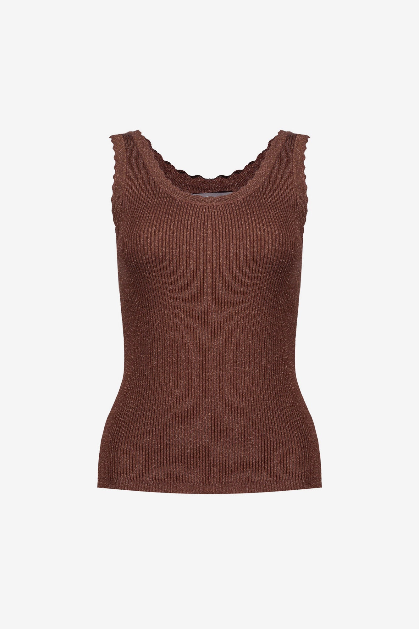Geisha ribgebreid singlet met lurex