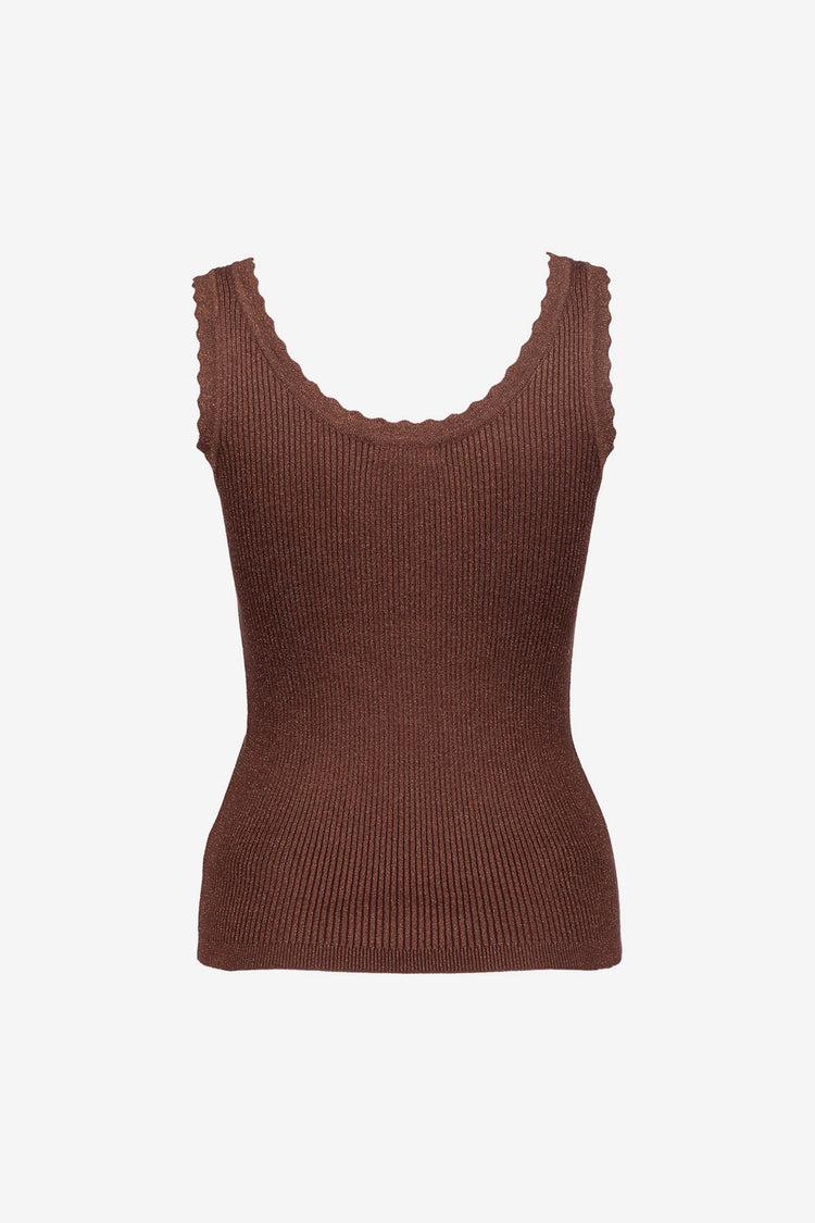 Geisha ribgebreid singlet met lurex