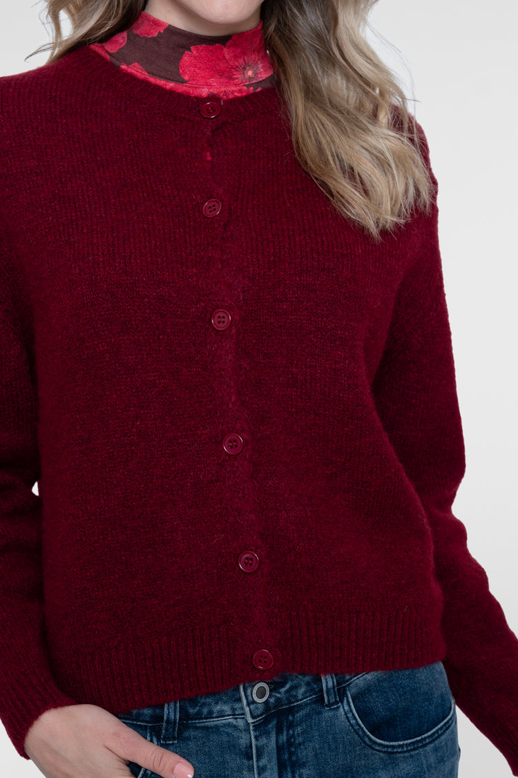 Geisha fijngebreid vest met ronde hals