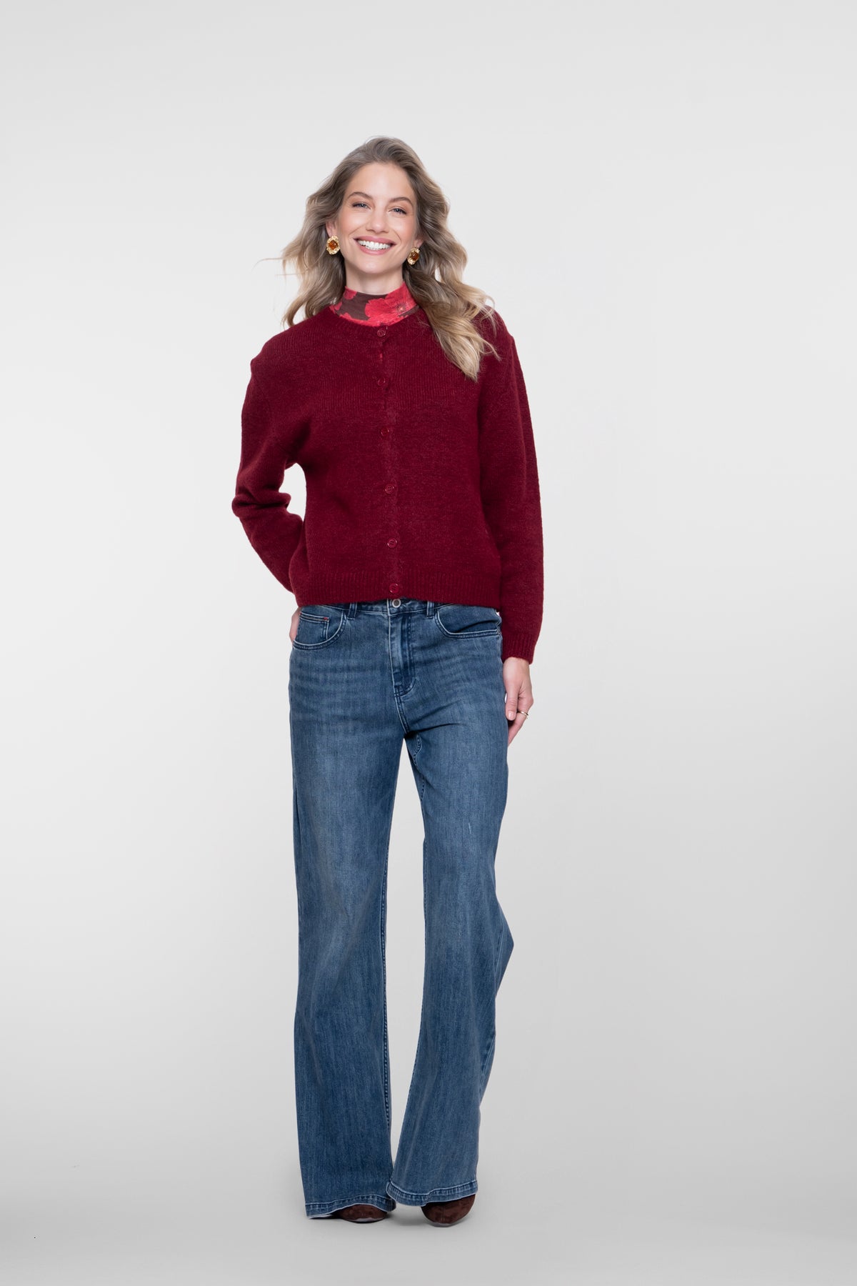 Geisha wide leg jeans met hoge taille – Shop de look