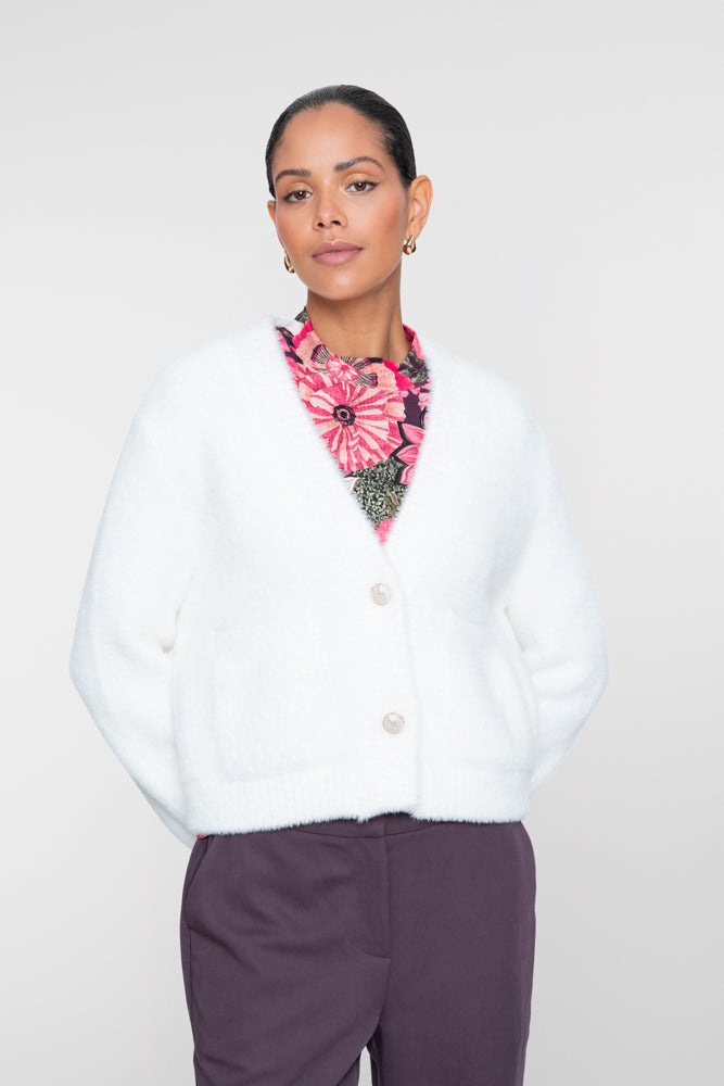 Geisha zacht vest met sierknopen