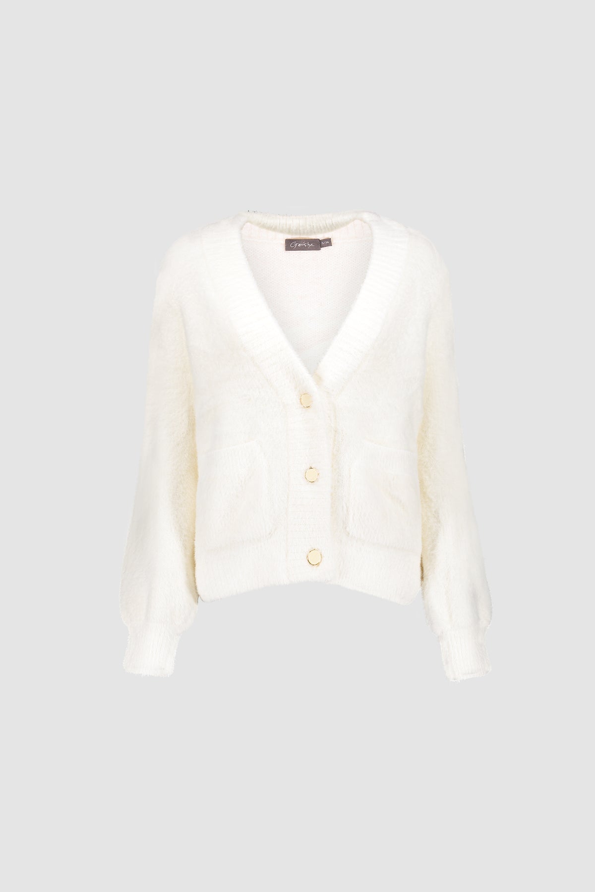 Geisha zacht vest met sierknopen