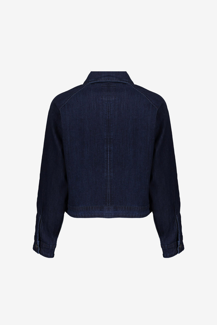 Geisha denim jacket met sportieve strepen