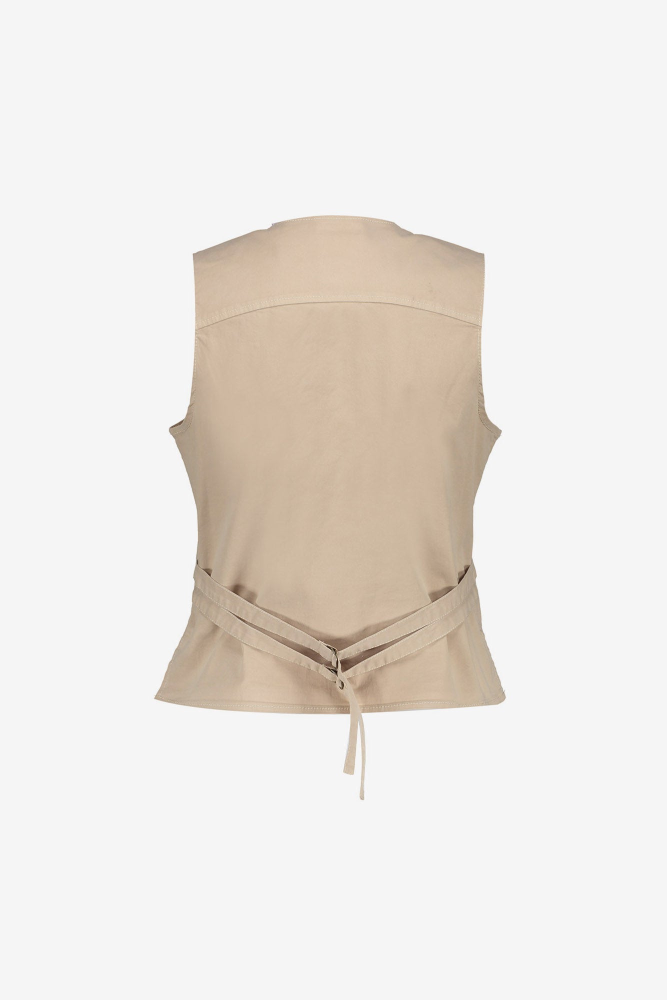 Geisha zandkleurige tailored gilet