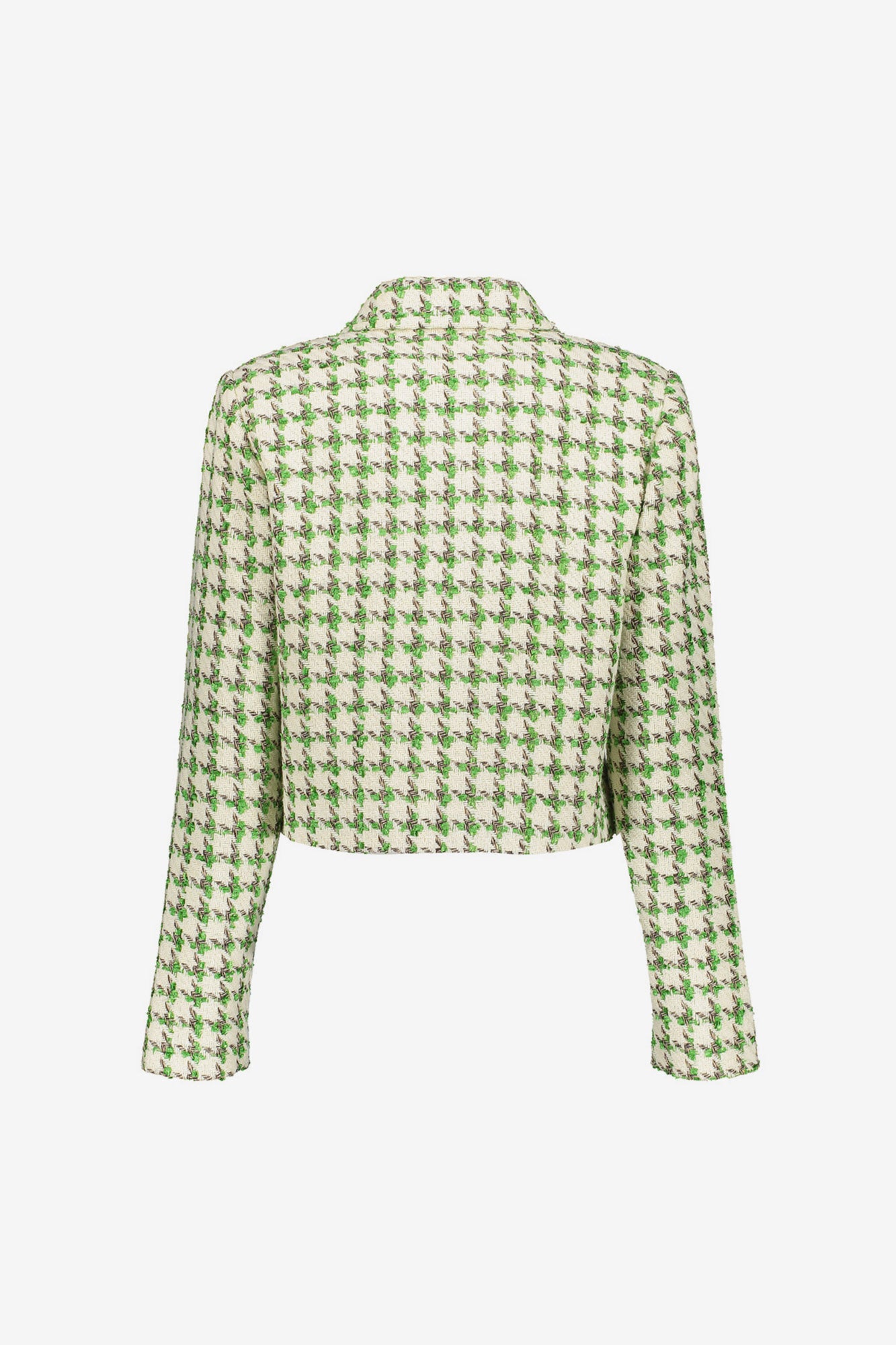 Geisha tweed jasje met gouden buttons