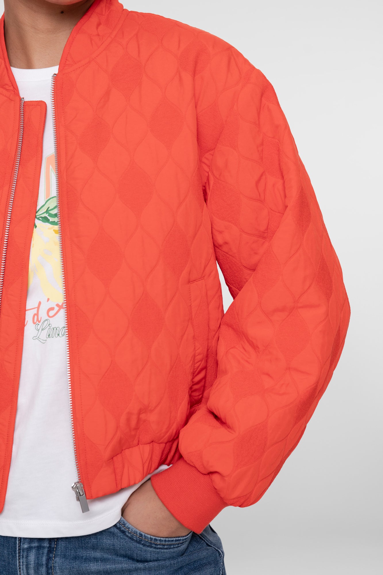 Geisha quilted jacket met rits