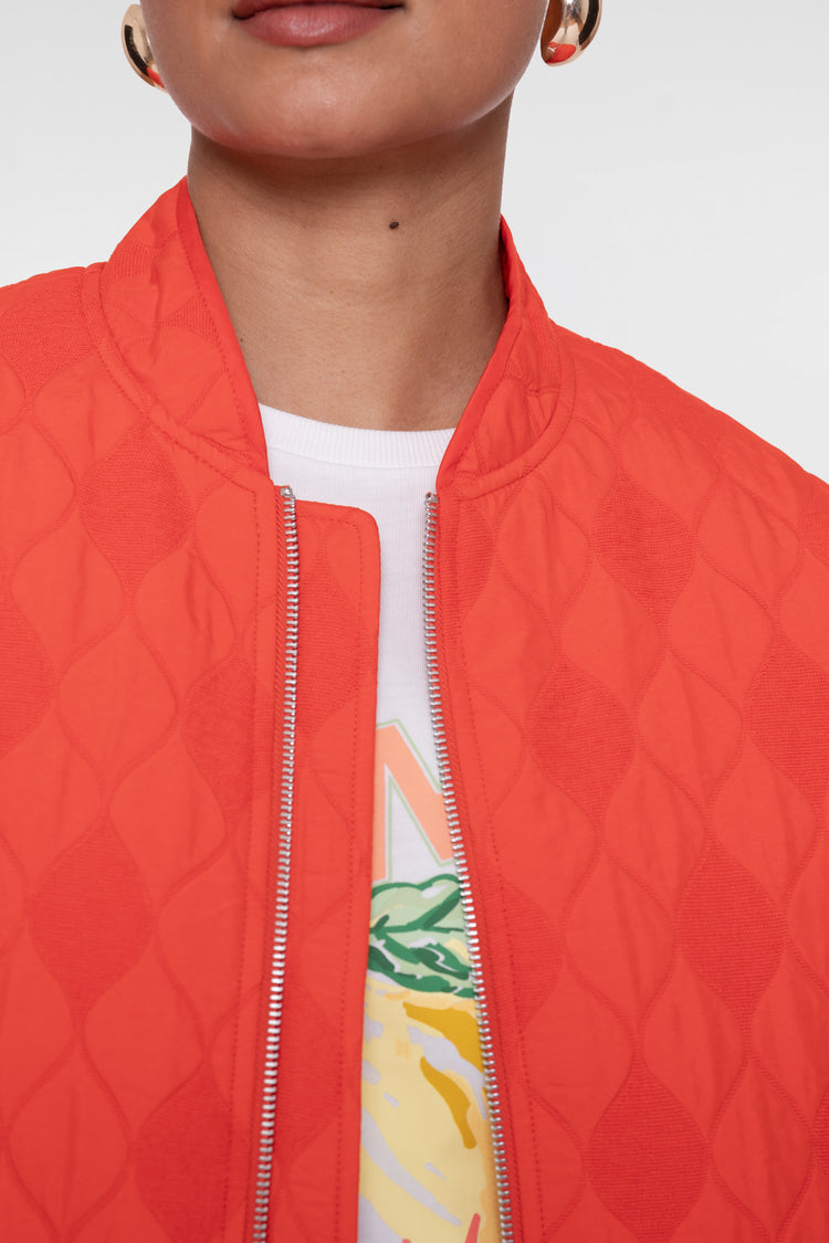 Geisha quilted jacket met rits