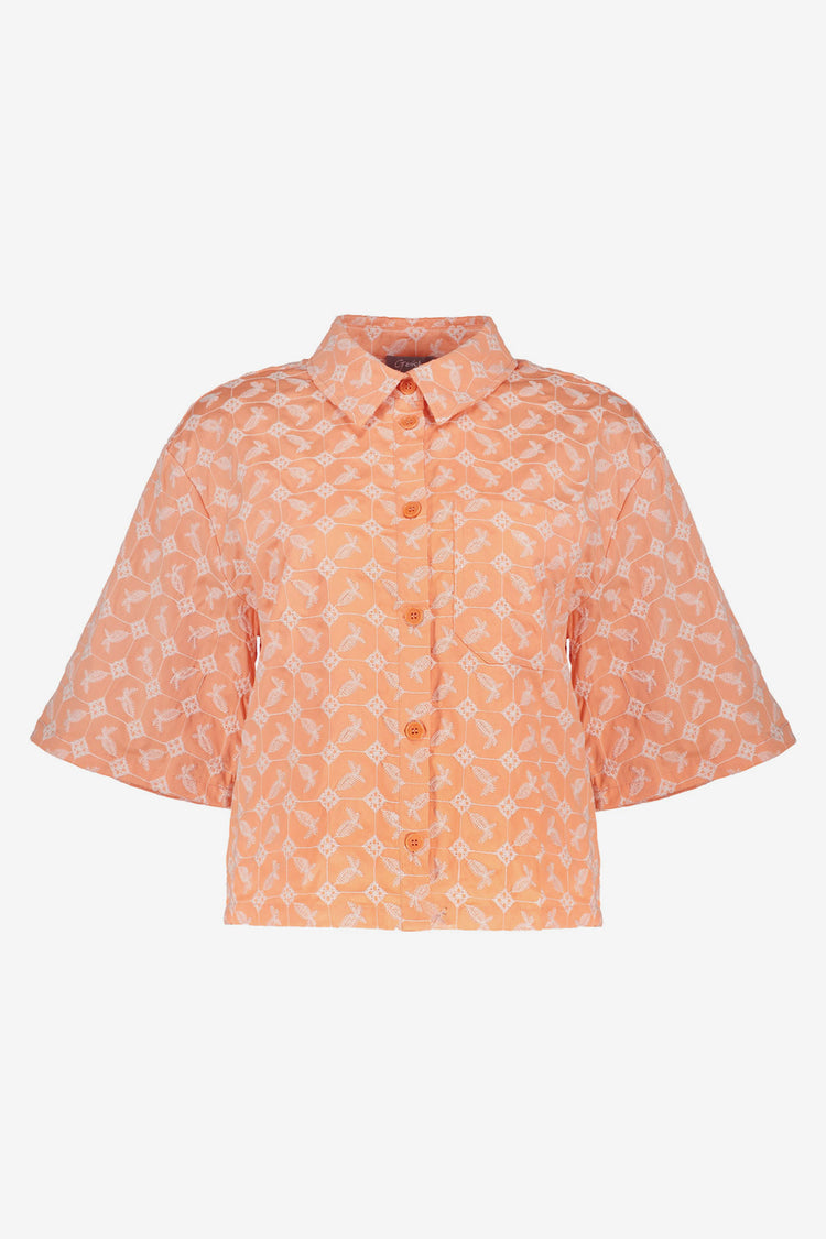 Geisha embroidery blouse co-ord