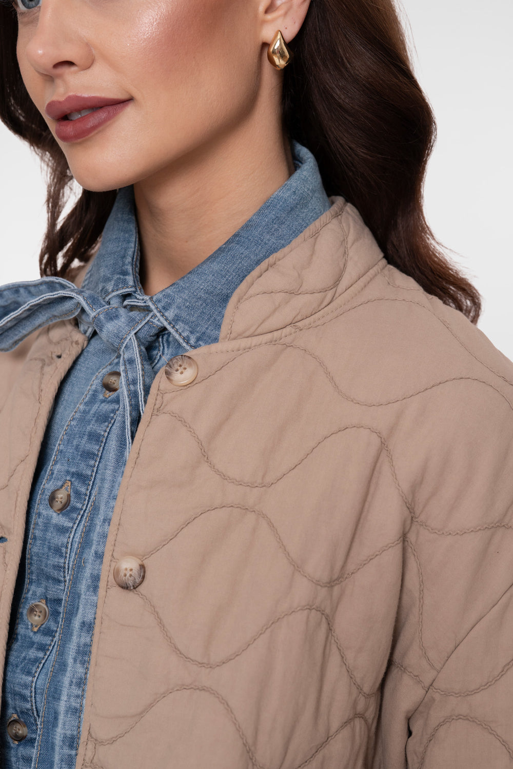 Geisha gestept jasje met golvend patroon