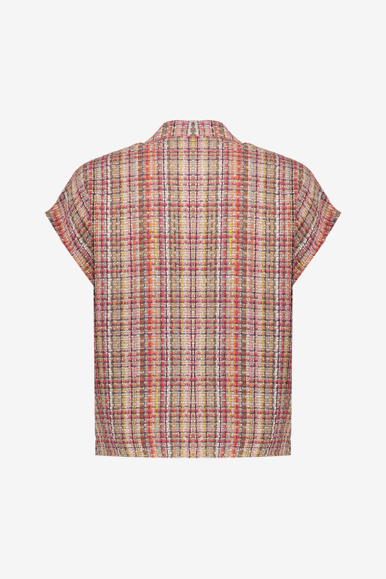 Geisha gilet tweed met kleurrijke structuur en lurex