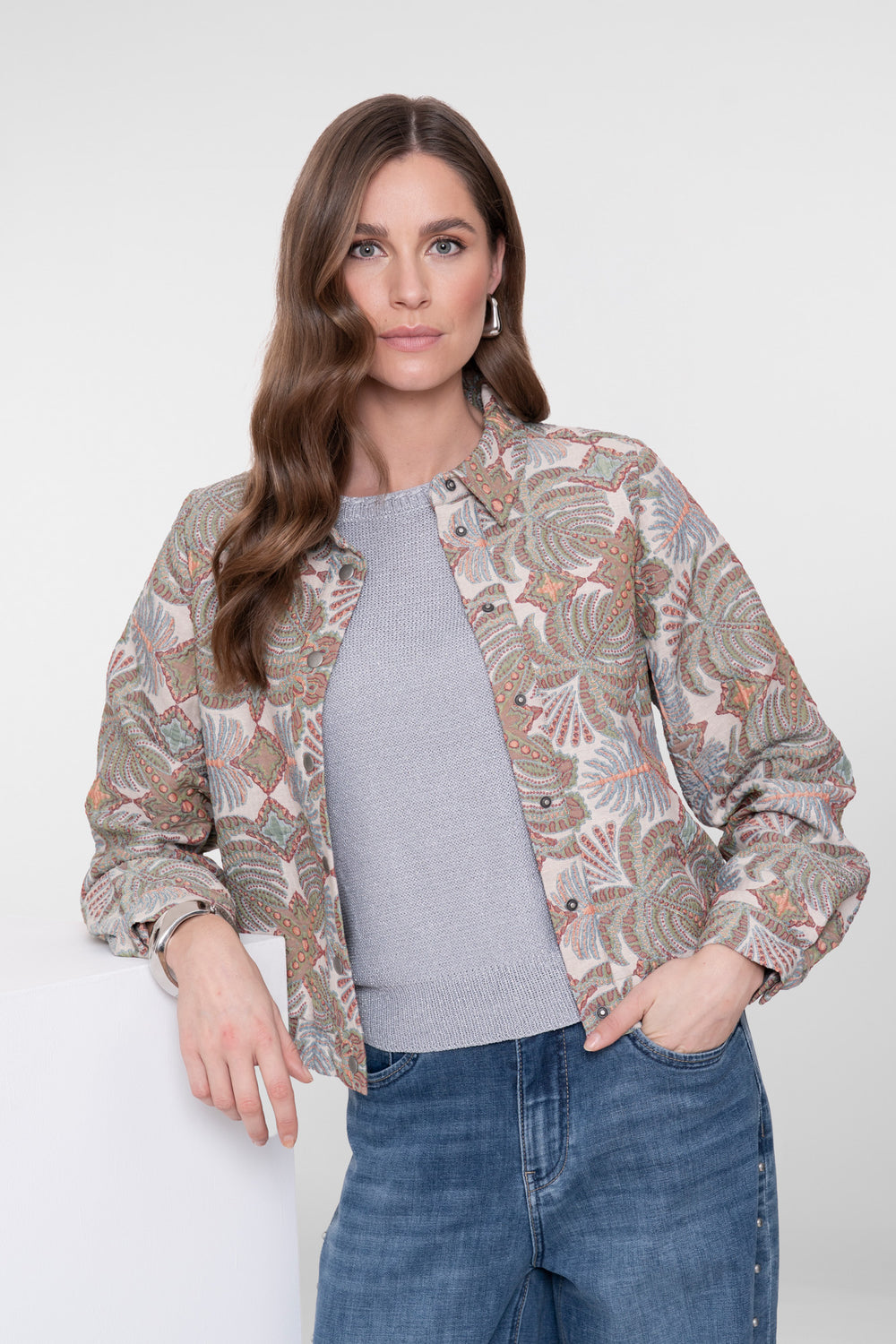 Geisha jasje met botanische print