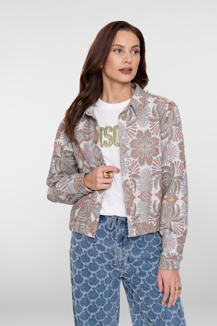 Geisha jasje met botanische print