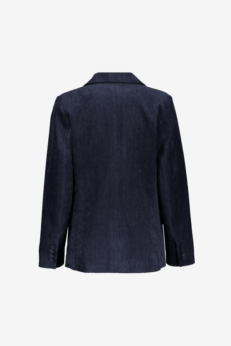 Geisha blazer met fluweelachtige structuur en reverskraag