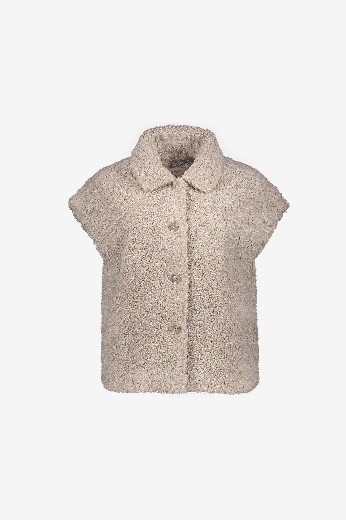 Geisha teddy gilet met kraag