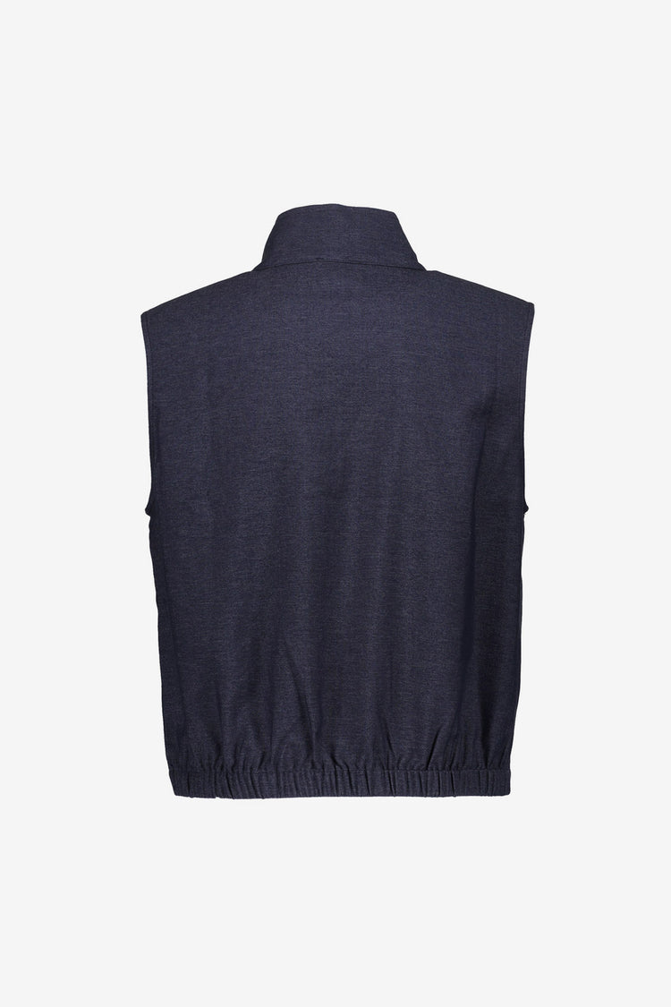 Geisha Gilet met opstaande kraag en utility details
