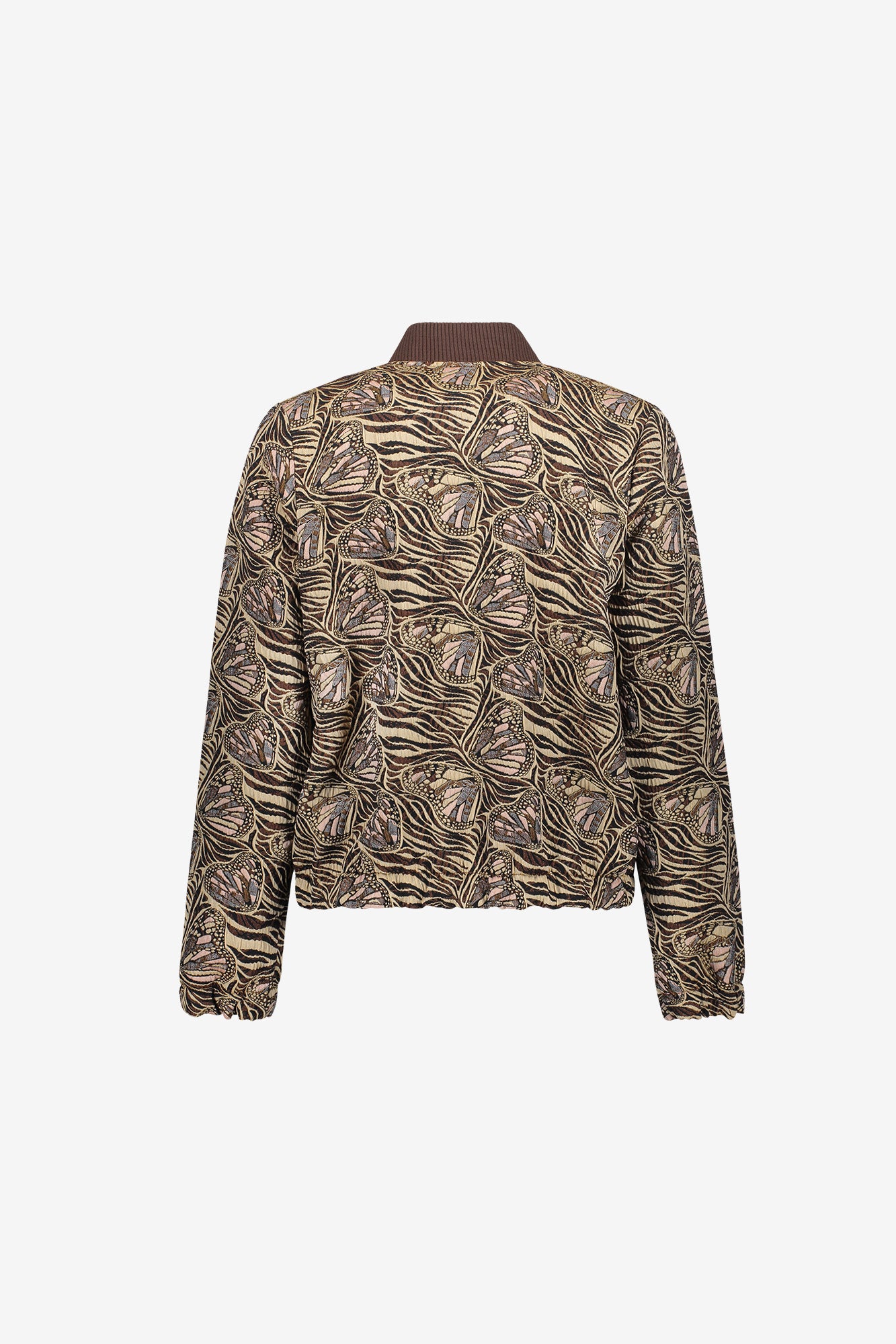 Geisha jacquard jasje met vlinderdessin