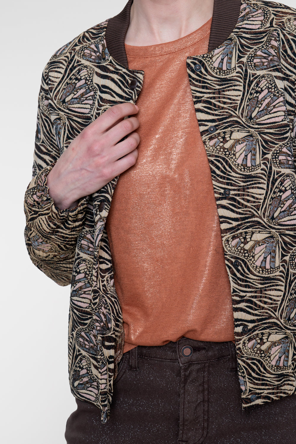 Geisha jacquard jasje met vlinderdessin
