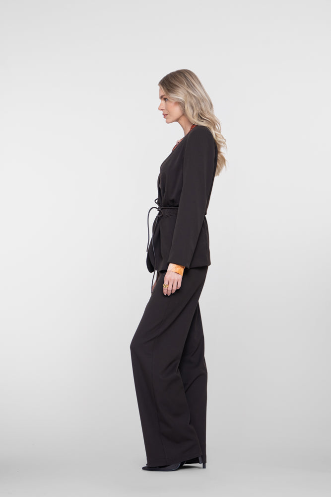 Geisha blazer met ceintuur en elegante pasvorm