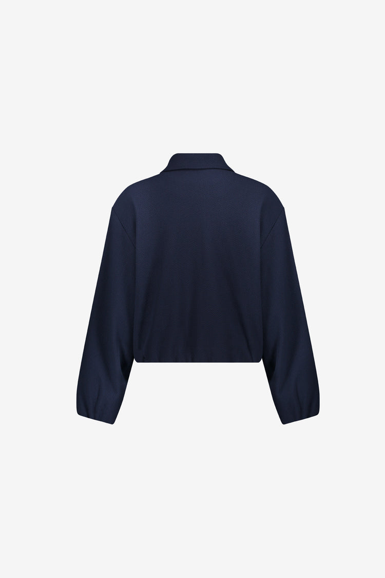 Geisha kort bomberjack met structuur en ritssluiting