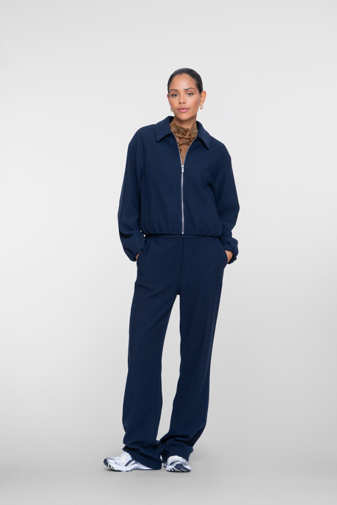 Geisha kort bomberjack met structuur en ritssluiting