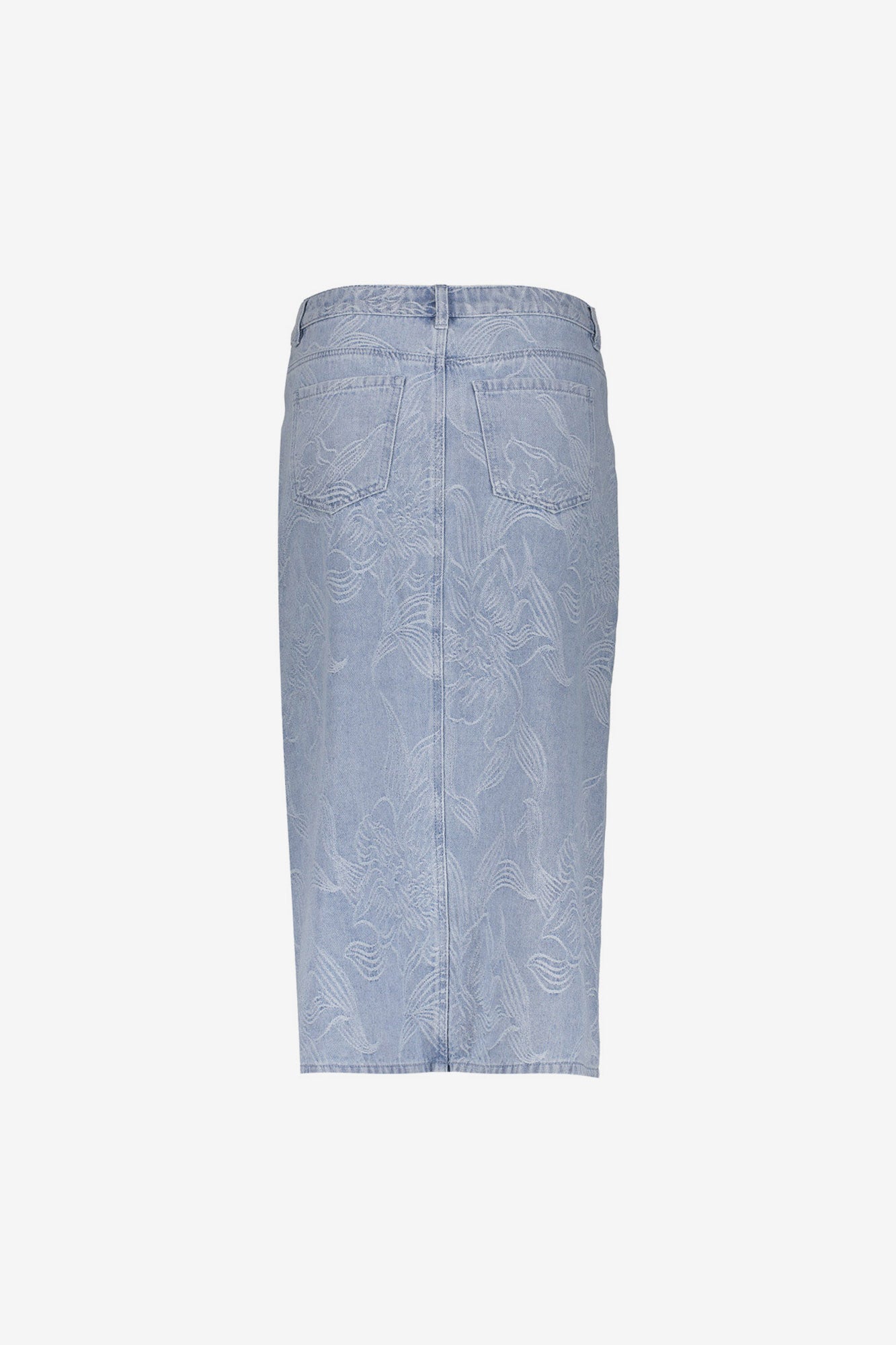 Geisha midi rok met jacquard en bloemdessin