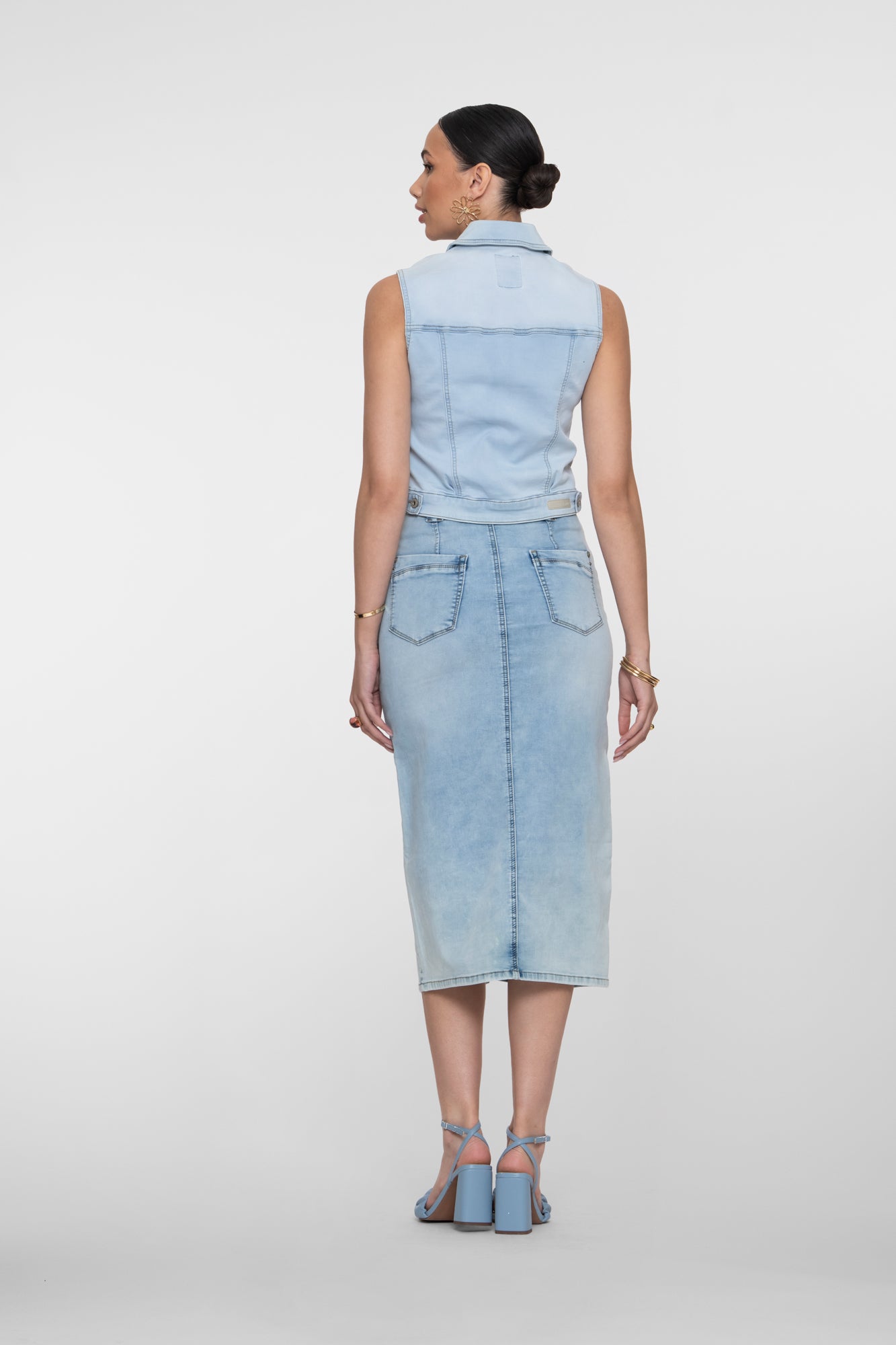 Geisha denim midi rok