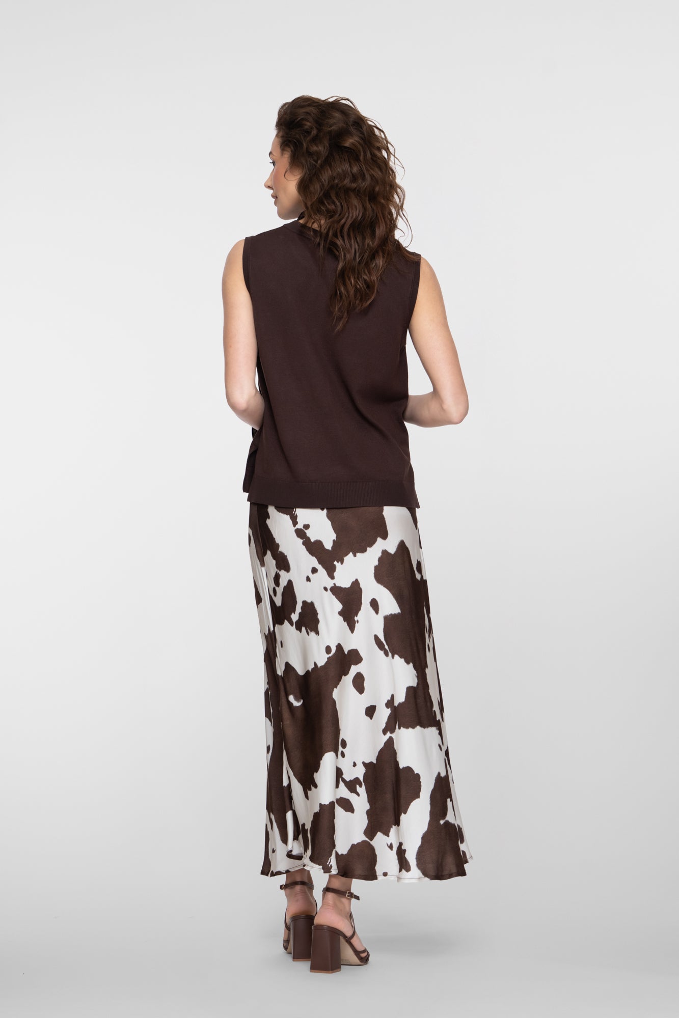Geisha maxi rok cowprint