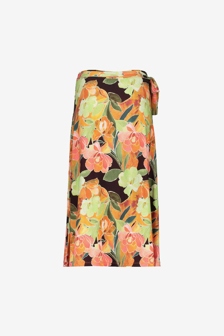 Geisha midi rok met strikdetail