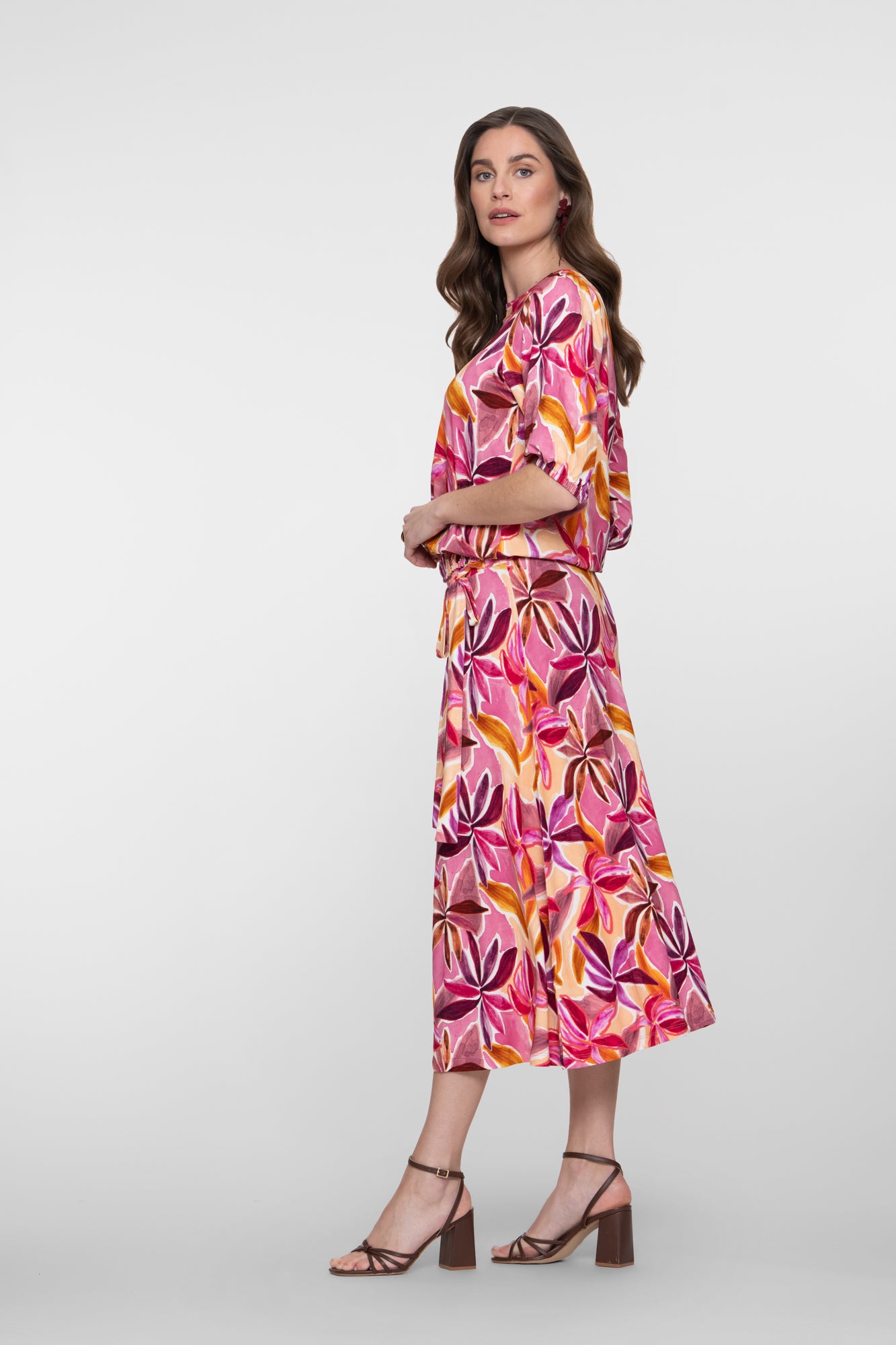 Geisha midi rok met strikdetail