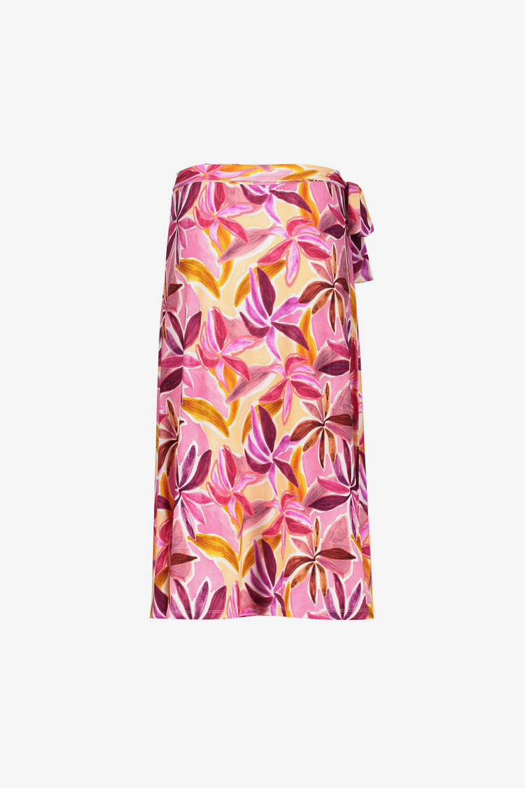 Geisha midi rok met strikdetail