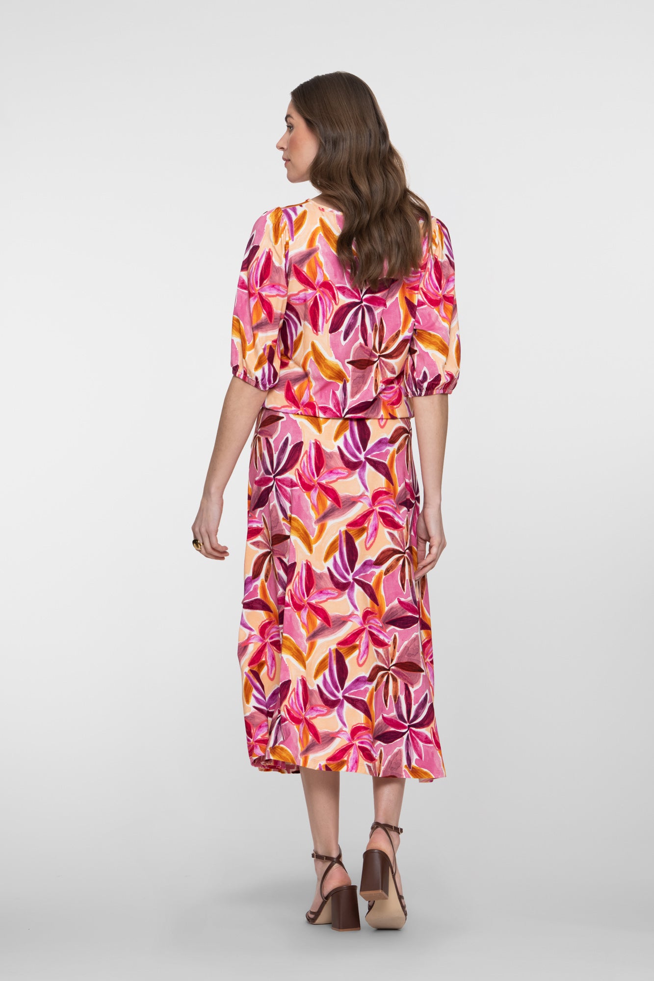 Geisha midi rok met strikdetail