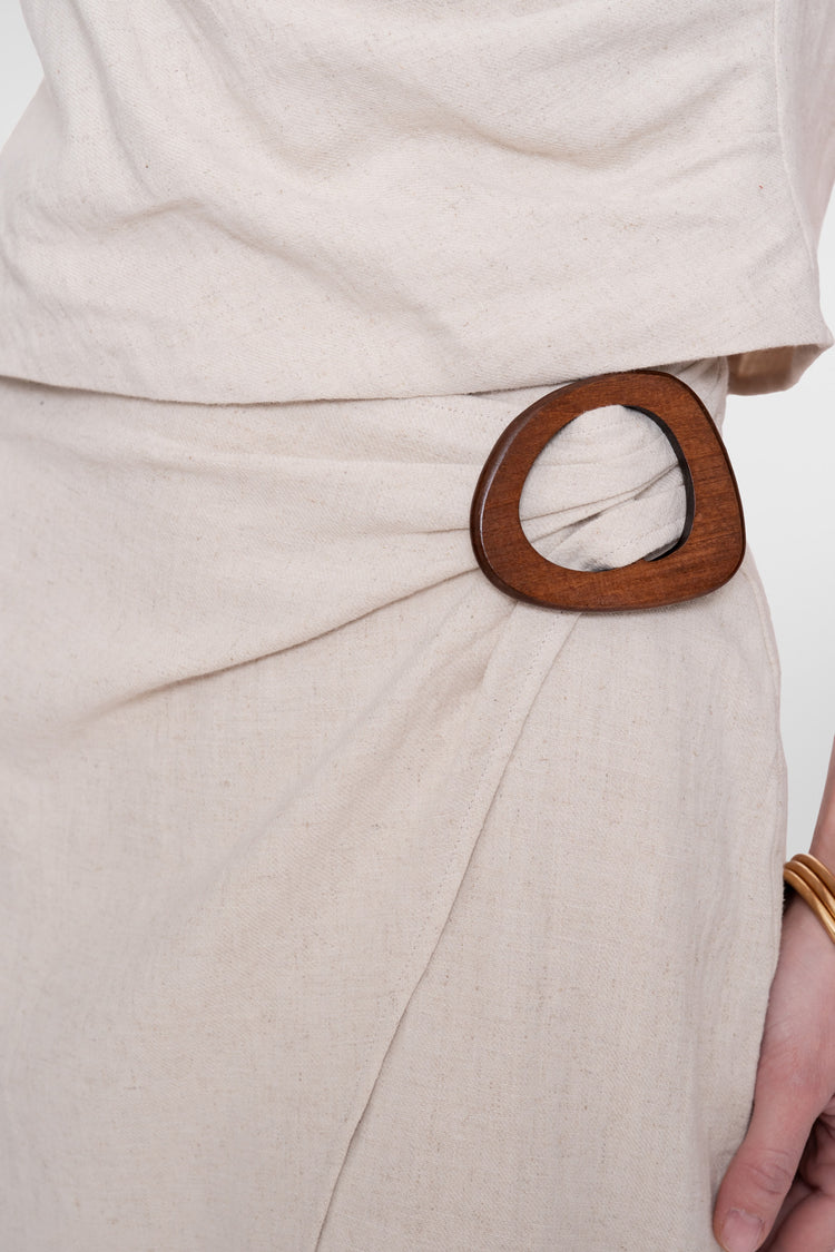 Geisha midi rok met overslagdetail
