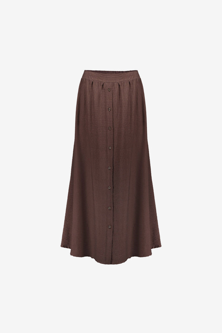 Geisha midi rok met knoopdetail
