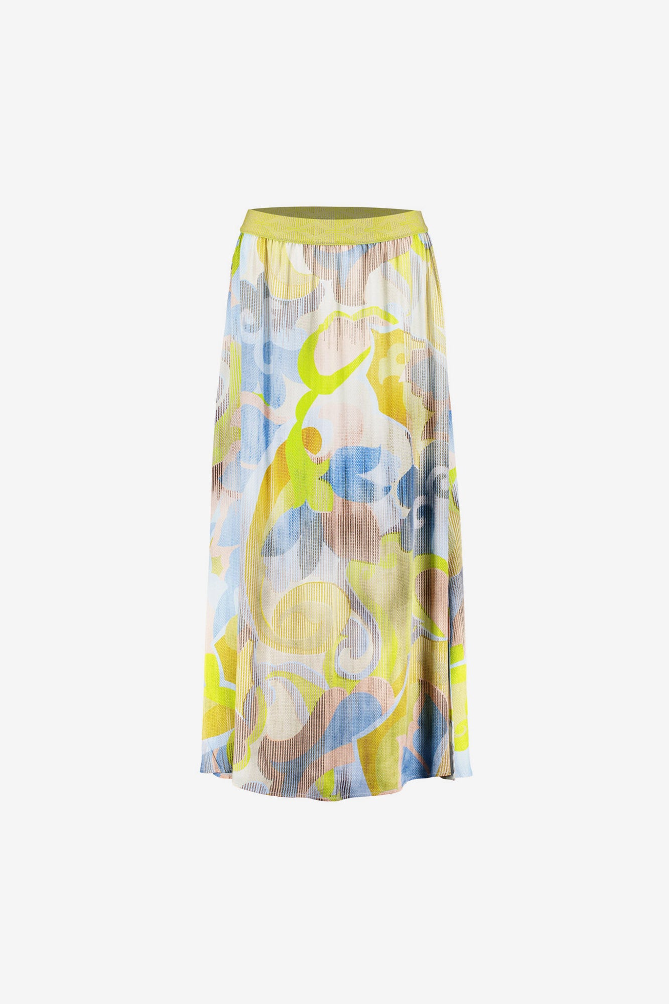 Geisha maxi rok met print en elastische tailleband
