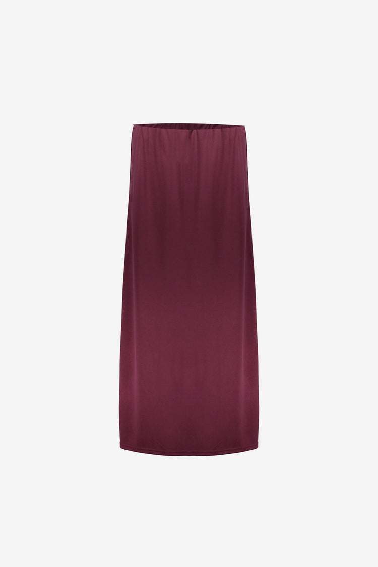 Geisha maxi rok in jersey met elegante zijsplitjes