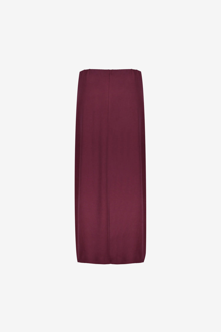 Geisha maxi rok in jersey met elegante zijsplitjes