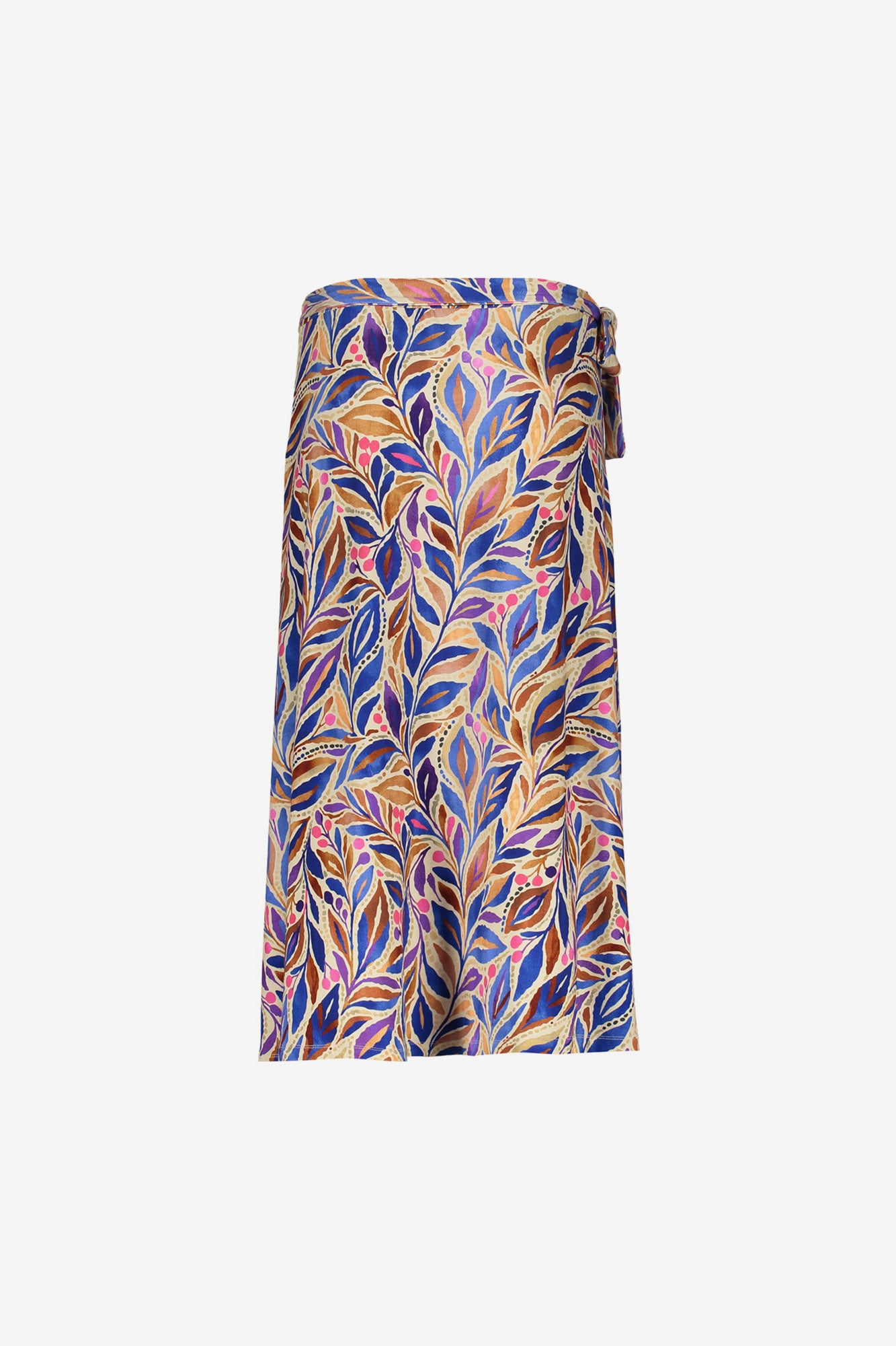 Geisha rok met bladprint en strikdetail