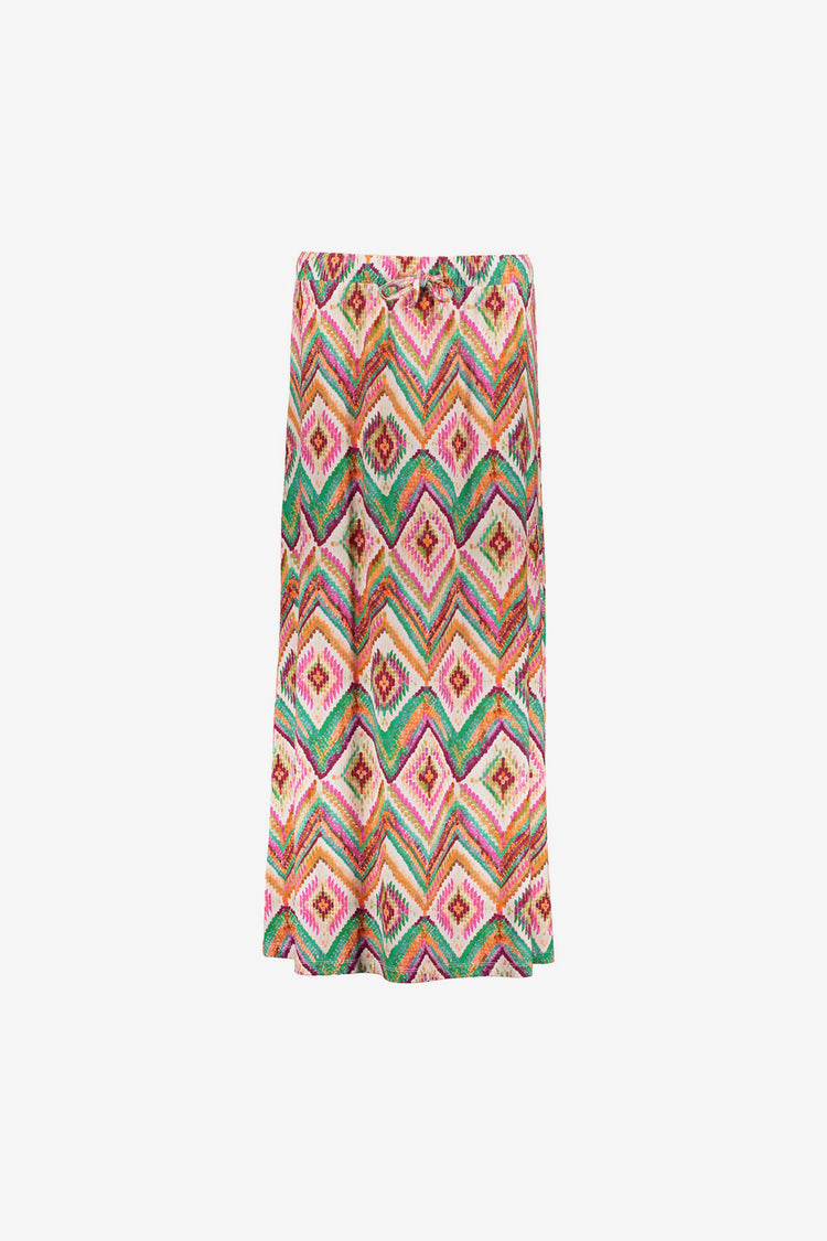 Geisha maxi rok met grafische print